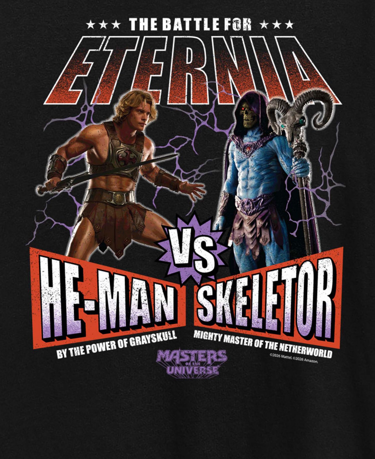 Plus Size Masters of the Universe He Man Vs Skeletor Short-Sleeve Graphic T-Shirt