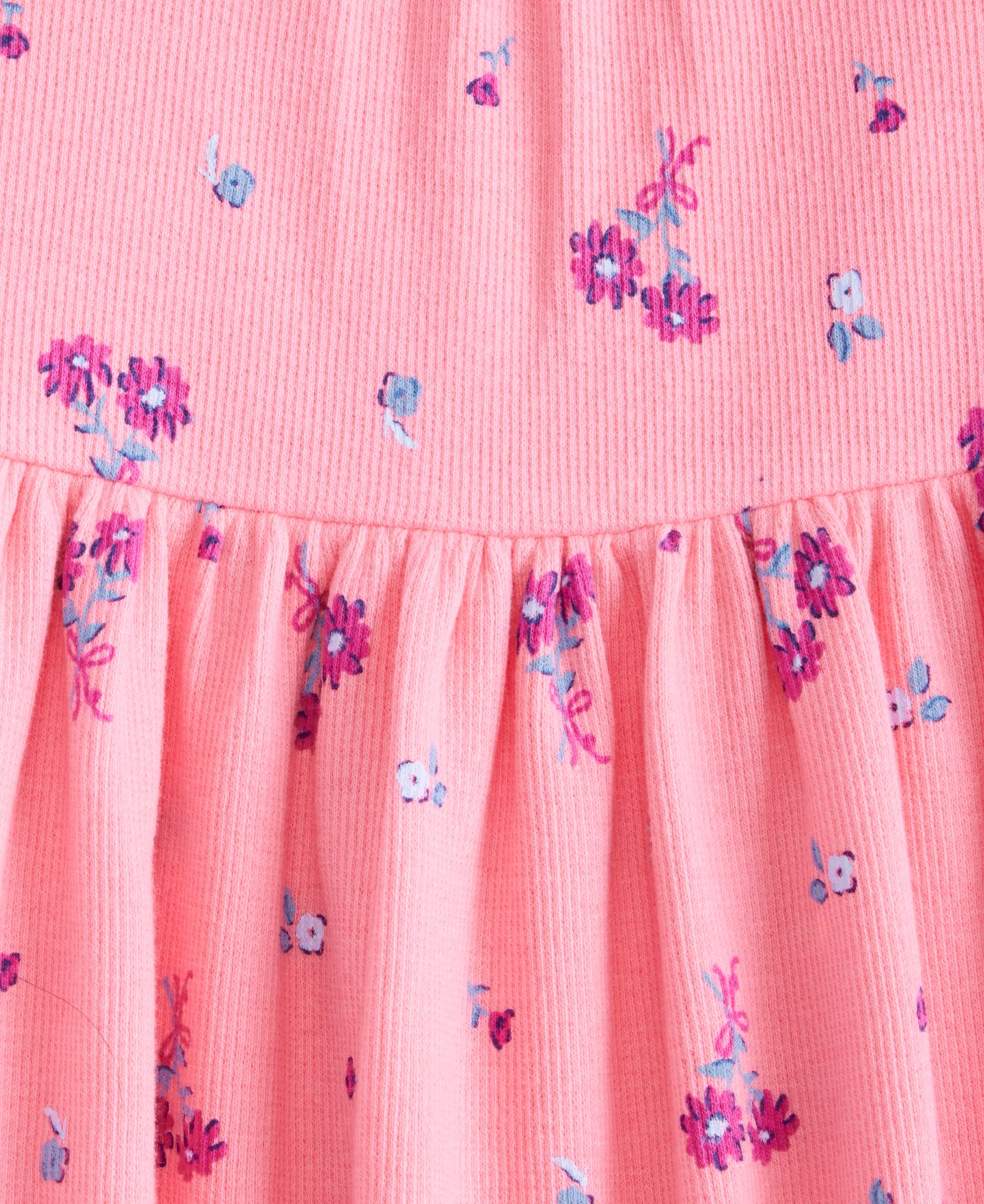 Платье First Impressions Short-Sleeve Floral-Print Rib Dress для девочек-малышей, цвет: Morning Glory — фото 3