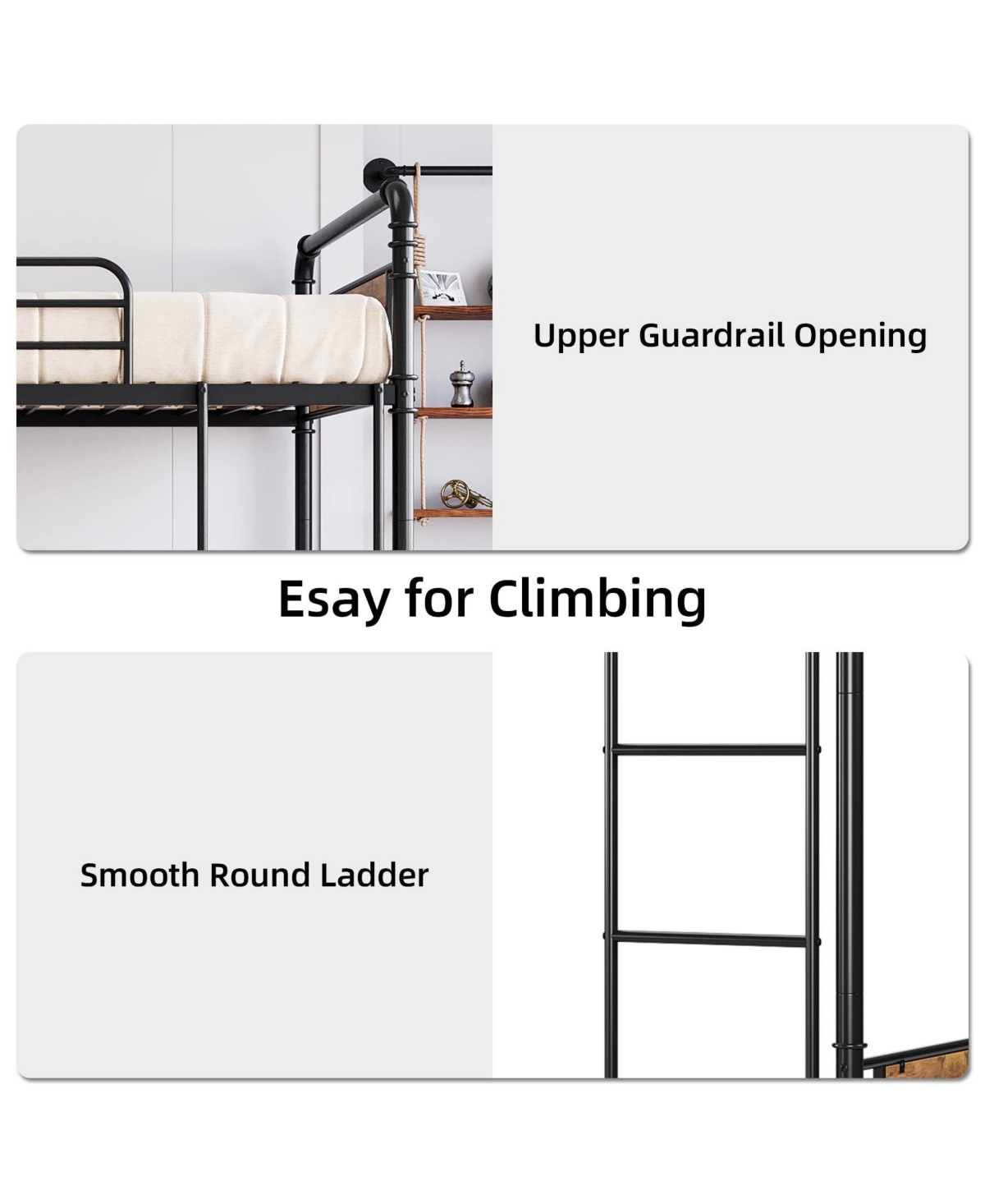 Gaomon Metal Bunk Bed Twin Over Twin for Kids