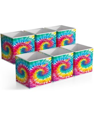 6 Pack 11 Inch Foldable Storage Cubes with Handle- for Organizing Home, Shelves, Nursery, Playroom, Closet and More