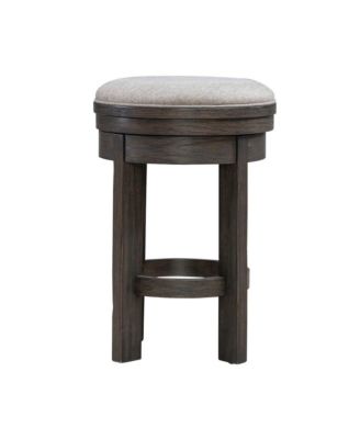 Lennox Hill Upholstered Swivel Console Stool  - Counter Height 26 Inches