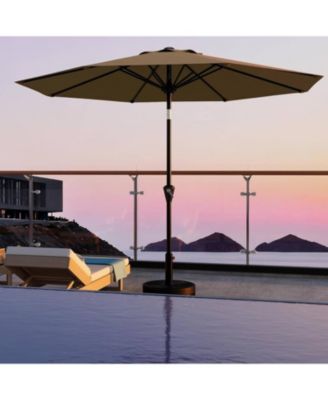10FT Patio Umbrella with Smooth Crank Lift UV Protection Waterproof for Pool, Deck, Yard, Garden (No Base)