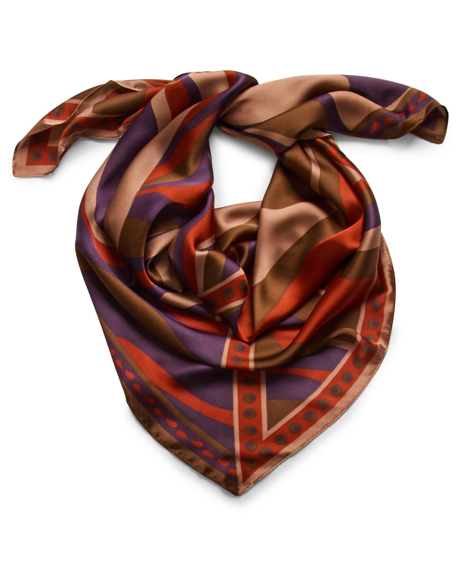 Swirly Girly Printed Square Scarf