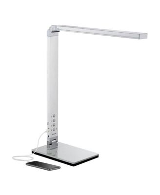  Modern desk lamp, 16.5 inches , with touch dimmer, LED nightlight, and built-in USB port-ideal for bedside or home office.