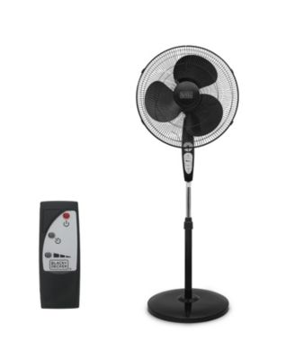 18 inch Standing Oscillating Pedestal Fan with Remote, 90-Degree Oscillation, 3 Speed Settings
