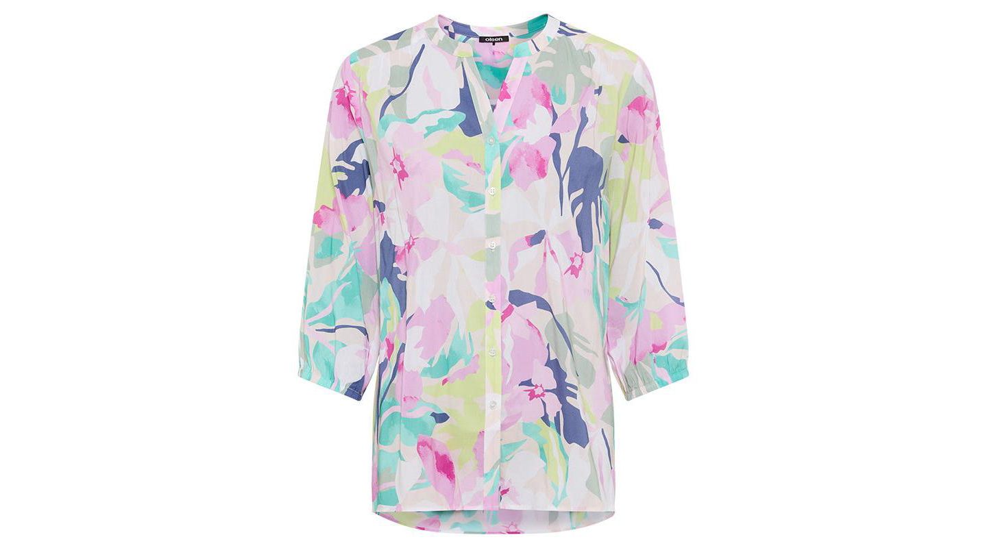 Женская рубашка Olsen Floral Tunic, цвет: Синий — фото 2
