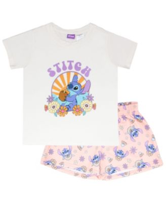 Little Girls 2 Piece T-Shirt and Short Outfit Set