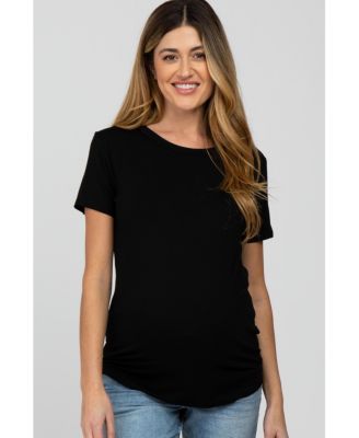 Maternity Mauve Basic Short Sleeve Top