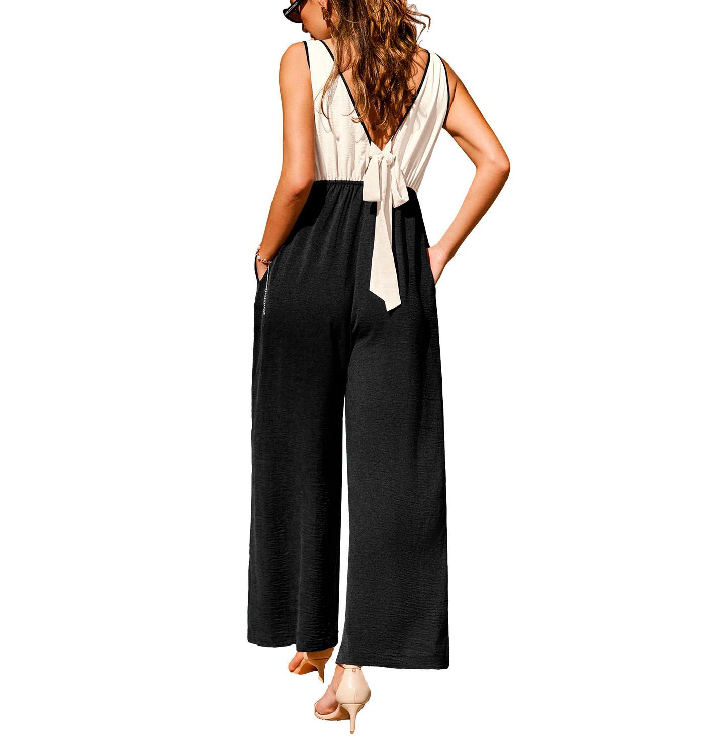 Женский комбинезон Cupshe Modernist Two-Toned Jumpsuit, цвет: Чёрный — фото 3