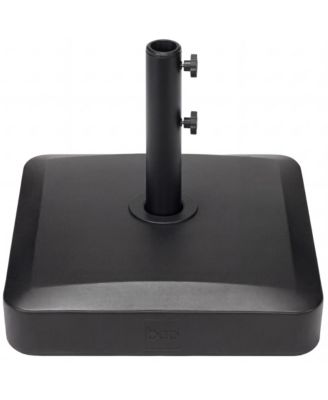Fillable Plastic Patio Umbrella Base Stand, Pole Holder w/ Adjustment Knob, Asscher Design