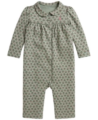 Polo Ralph Lauren Baby Girls Floral Interlock Coverall - Rosemund Garden 50$