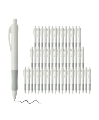 Retractable Ballpoint Pens Soft Grip Ink Click Medium Point Smooth Writing Office School Bulk Pack 50 Pack