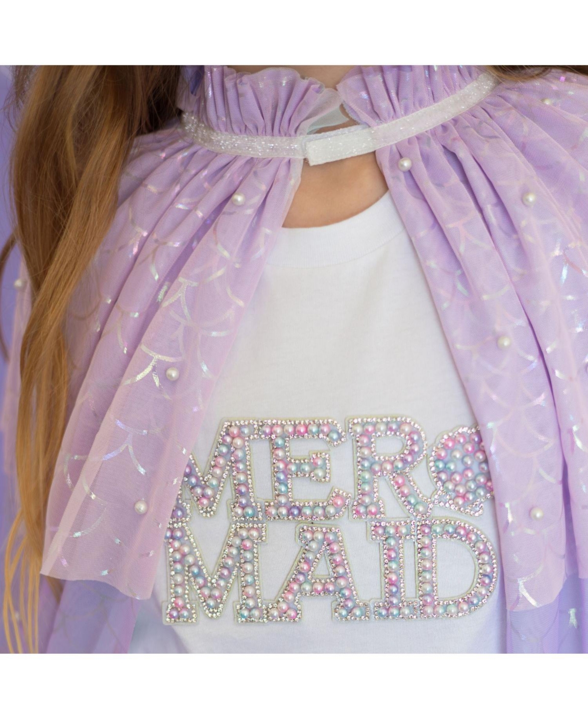 Sweet Wink Girls Mermaid Pearl Cape