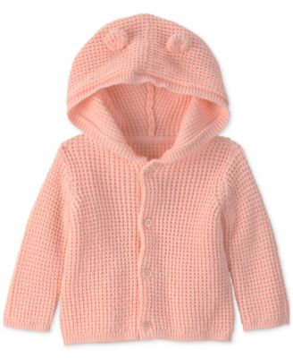 Baby Girls' and Baby Boys' Bear Ears Long-Sleeve Hooded Sweater
