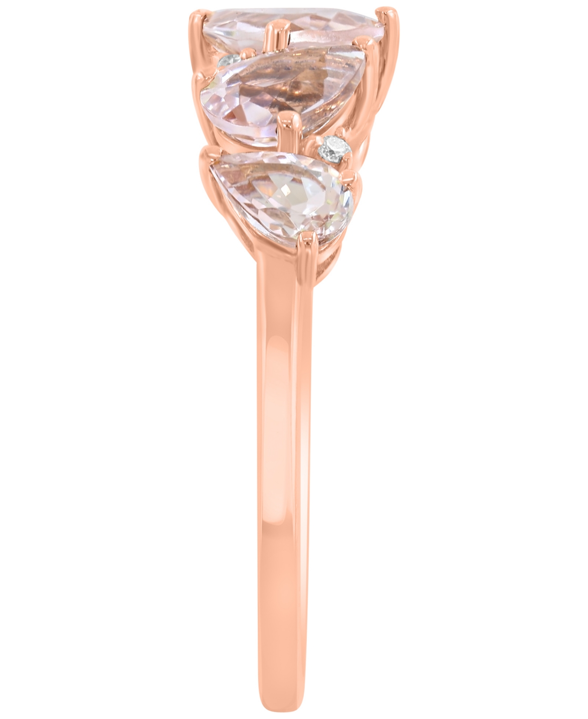 Effy Collection Morganite (1-3/4 ct. t.w.) & Diamond (0.03 ct. t.w.) Ring in 14k Rose Gold