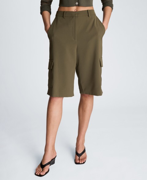 Женские Kenneth Cole Women's High-Rise Wide-Leg Cargo Shorts