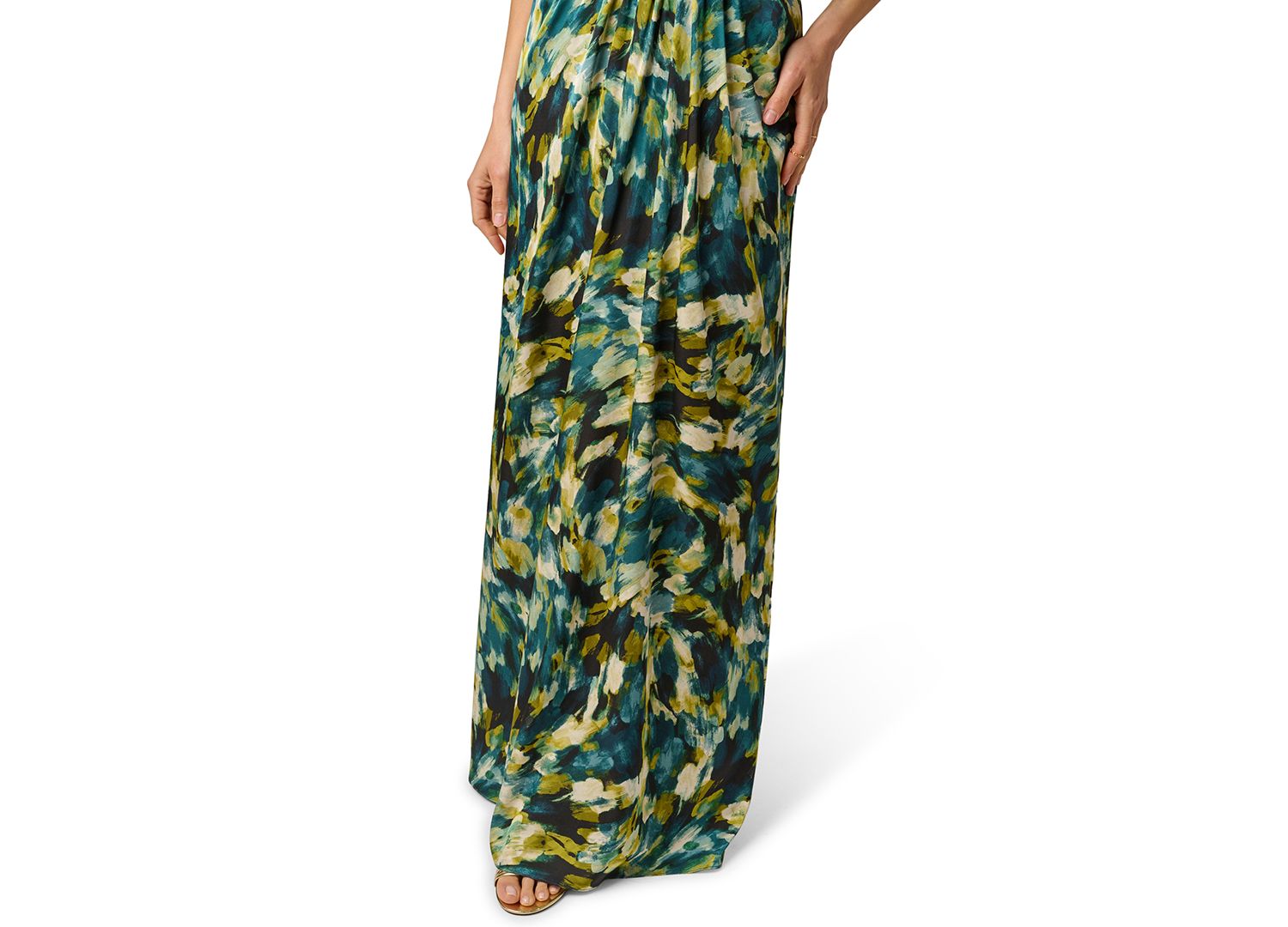 Women's Printed Halter Neck Maxi Dress