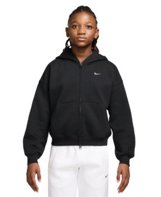 Sportswear Studio Girls' 7-16 Oversized Fleece Full-Zip Hoodie