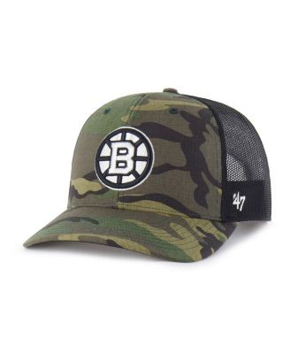 Men's Camo Boston Bruins Trucker Snapback Hat