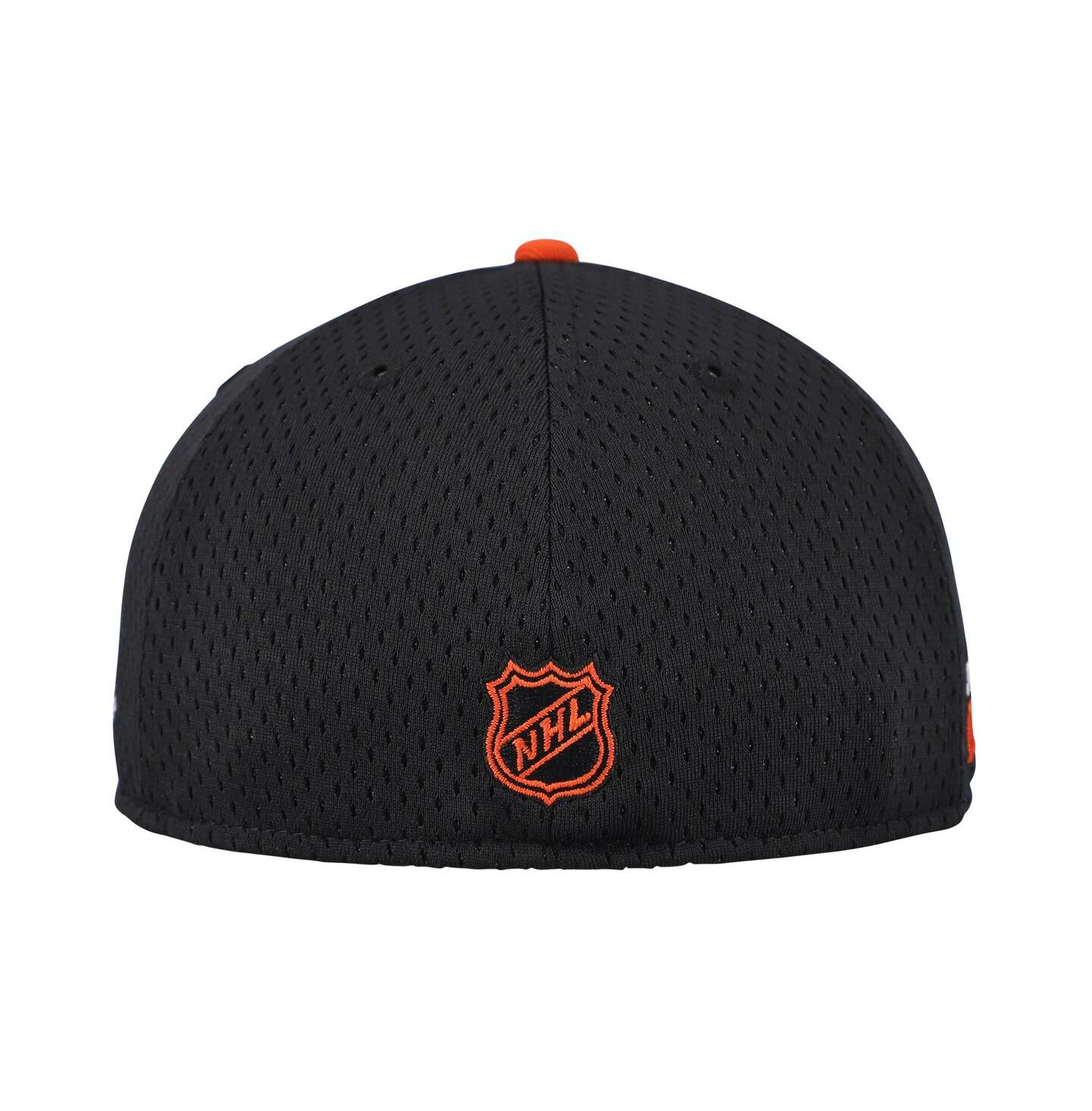 Мужская кепка New Era Black/Orange Philadelphia Flyers Mesh Crown Two-Tone 59FIFTY Fitted Hat — фото 2