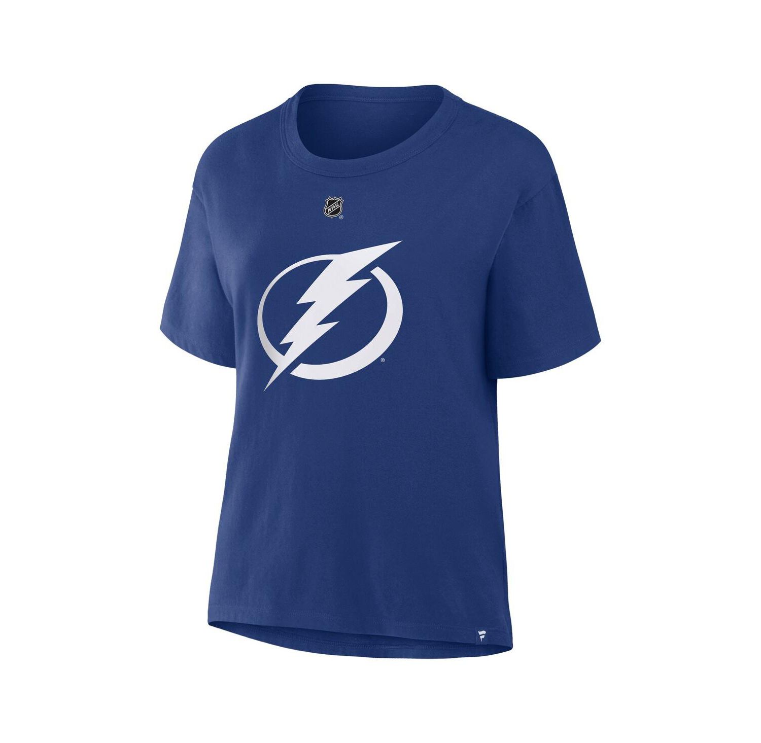 Women's Nikita Kucherov Blue Tampa Bay Lightning Authentic Stack Name & Number T-Shirt