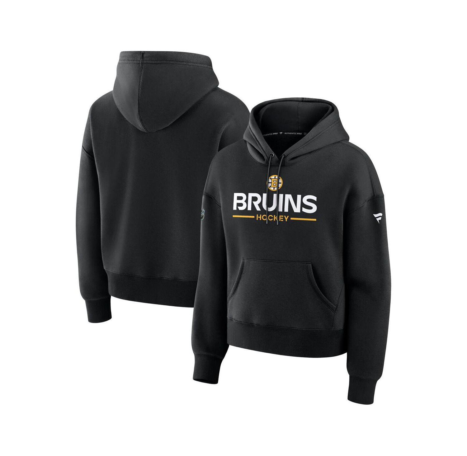 Women's Black Boston Bruins Authentic Pro Primary Pullover Hoodie