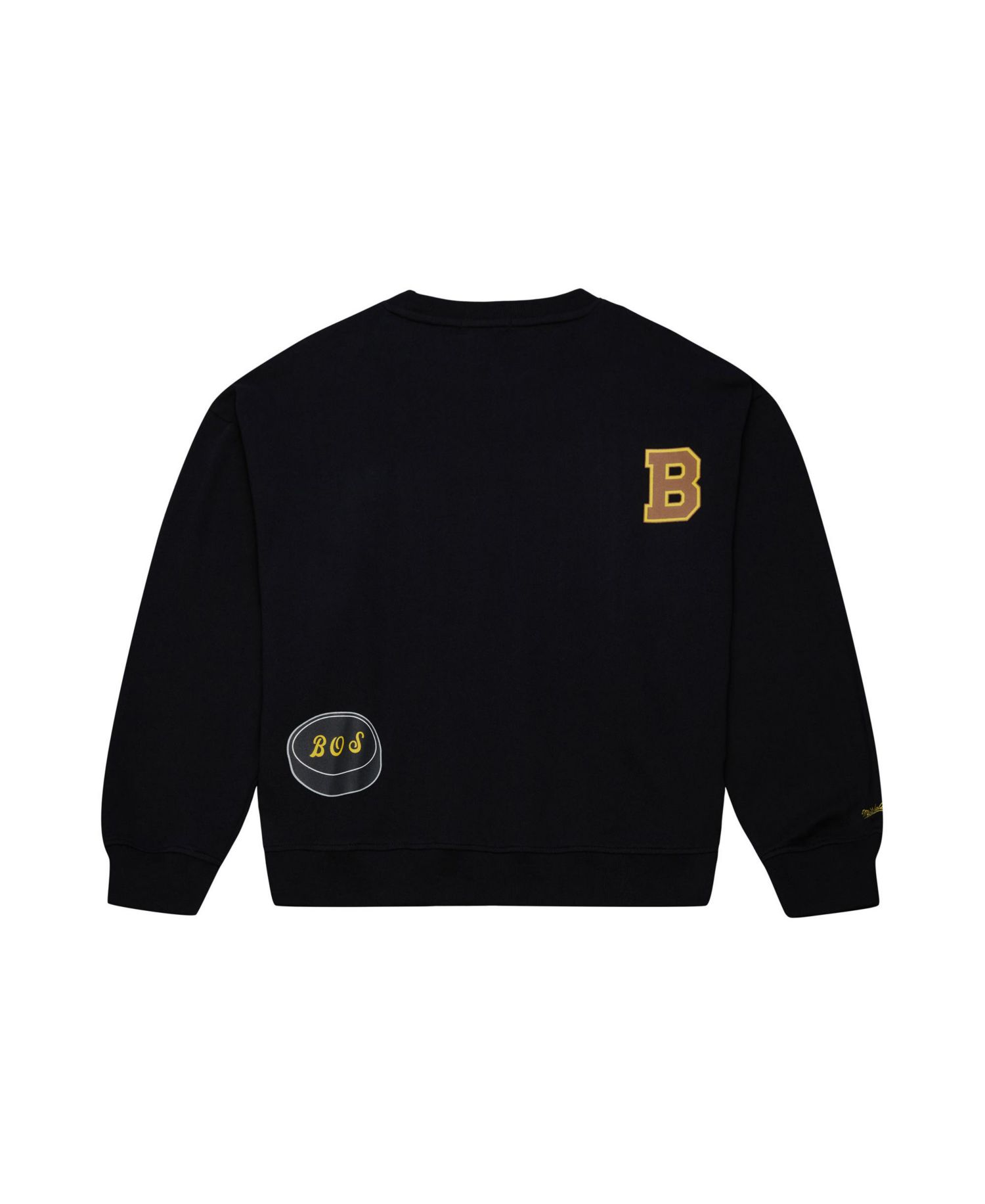 Women's Black Boston Bruins Vintage Crewneck Sweatshirt