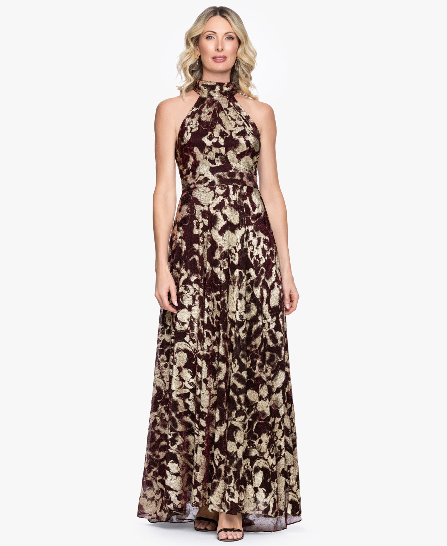 Petite Sleeveless Halter Neck Gown