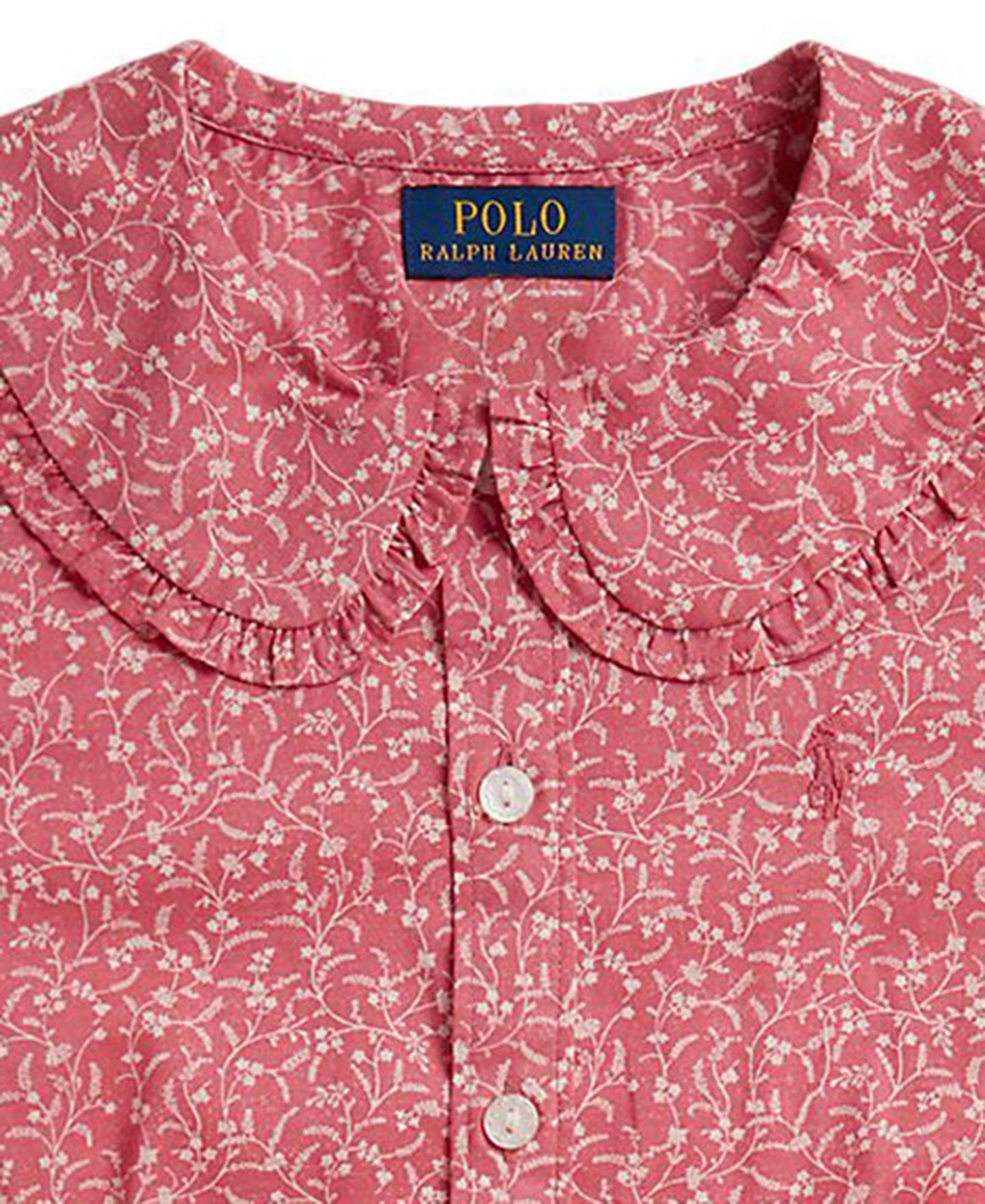 Платье Polo Ralph Lauren Sleeveless Shirt Dress для девочек, цвет: С принтом розовый — фото 3