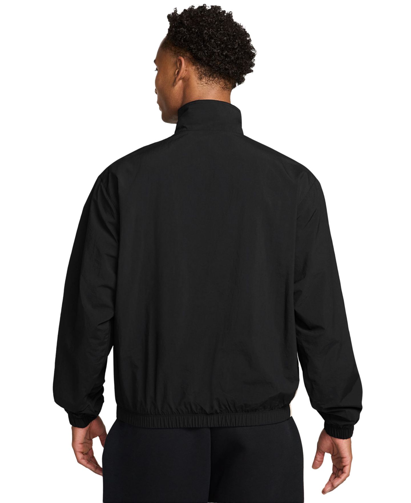 Мужская куртка Nike Club Half-Zip Track, цвет: Чёрный — фото 3