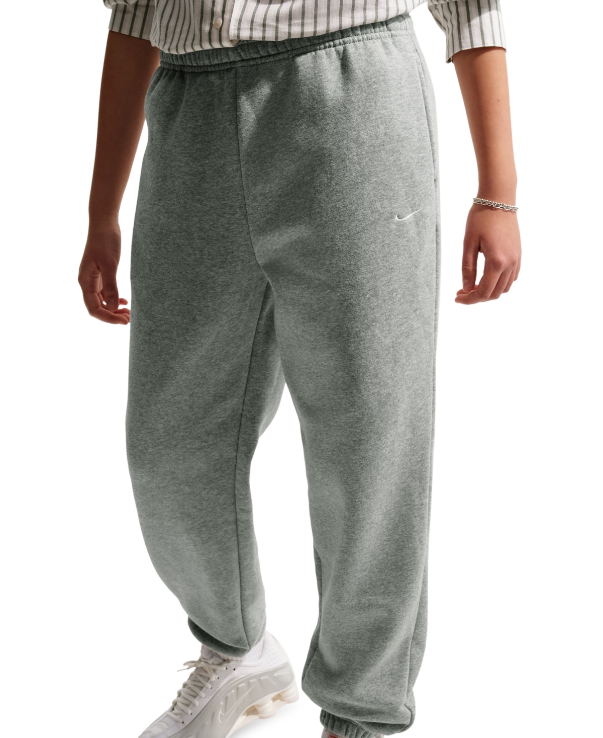 Nike Girls' 7-16 Sportswear Studio Fleece Drawcord Pants