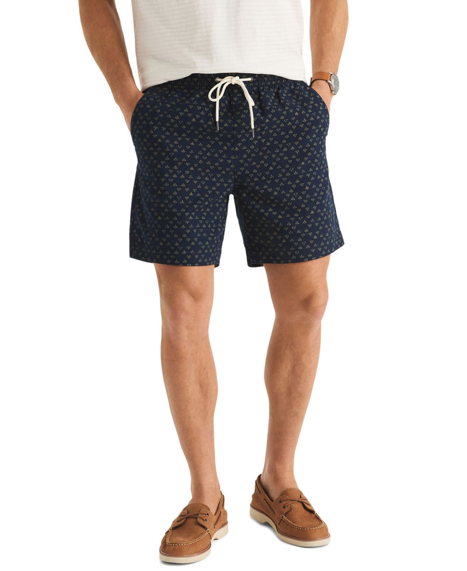 Men's 7" Leaf Print Pull-On Shorts
