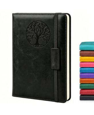 Lined Journal Notebook Hardcover Leather Ruled Writing Diary