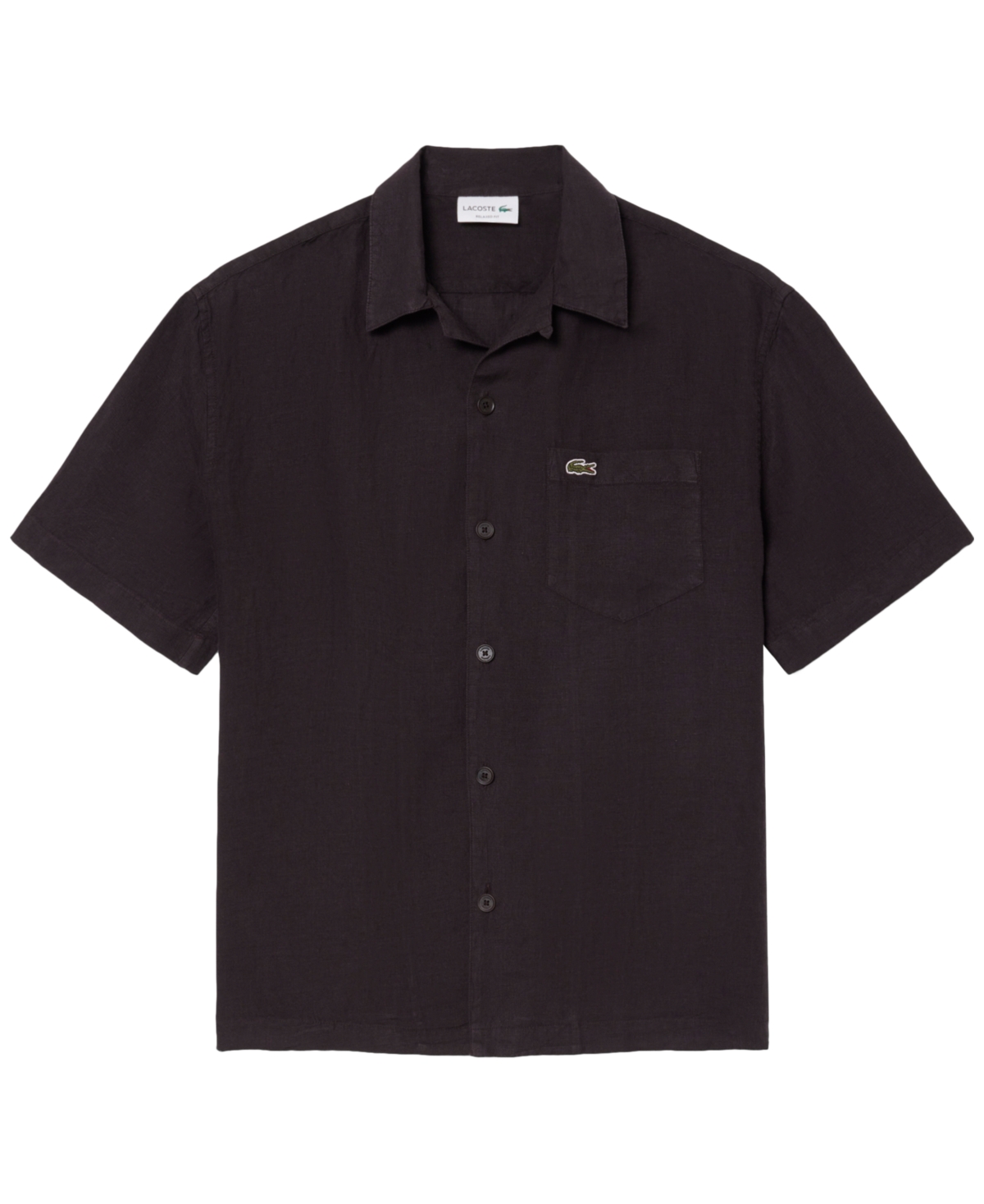 Lacoste Men's Short-Sleeve Hawaiian Collar Shirt