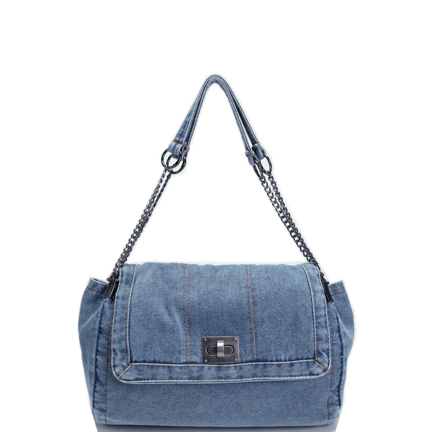 Women's Astra Chain Flap Shoulder Bag, Crossbody Bag, Soft Handbag