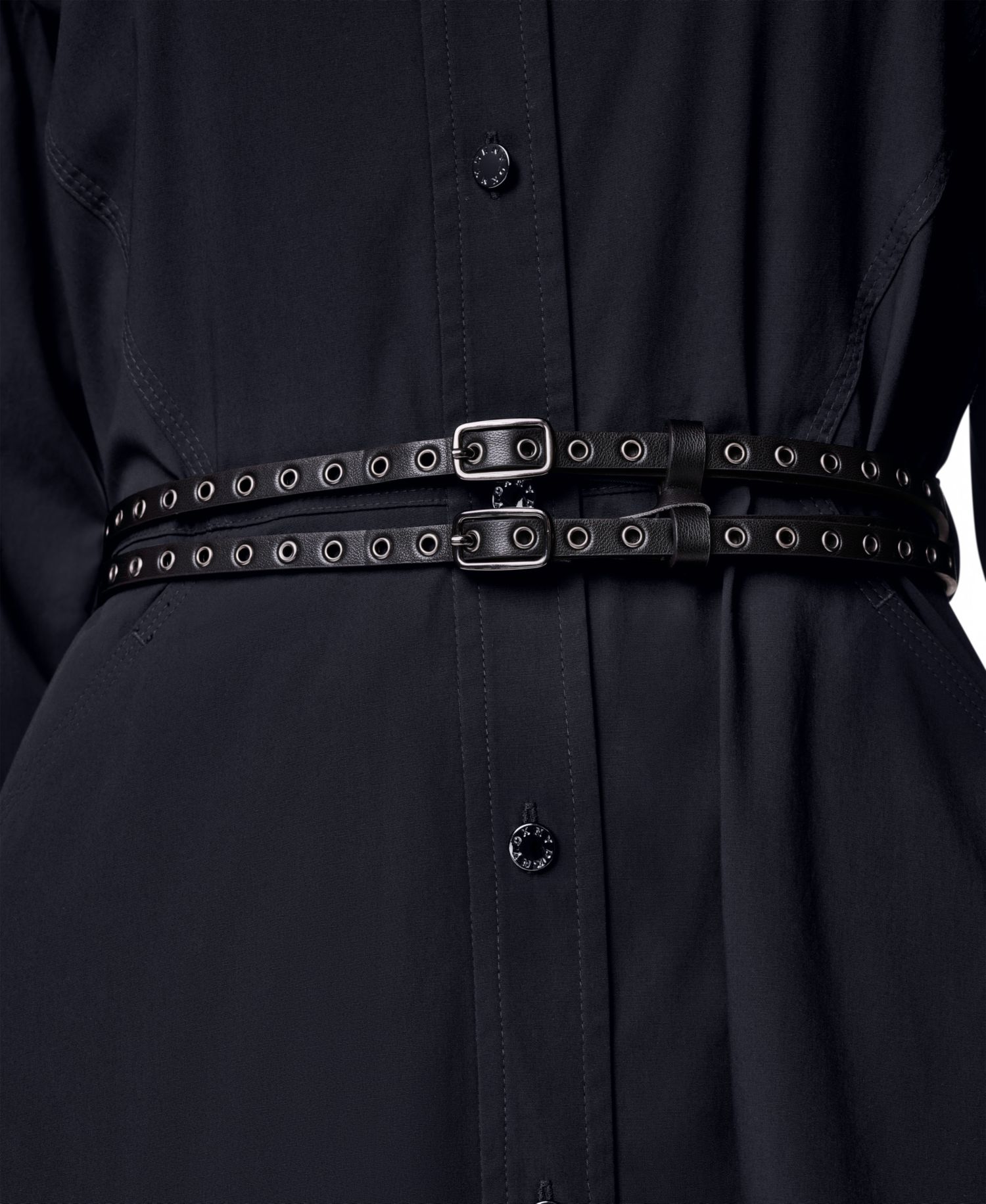 Petite Roll-Tab Button-Down Dress