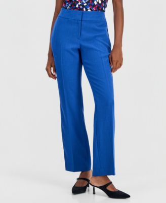 Women's Ava Straight-Leg Press-Pleat Pants, Regular & Petite