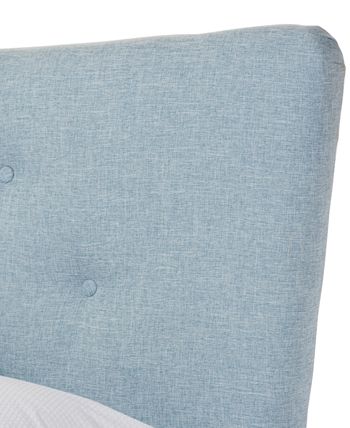 Furniture - Jerell Modern King Linen Platform Bed, Direct Ship