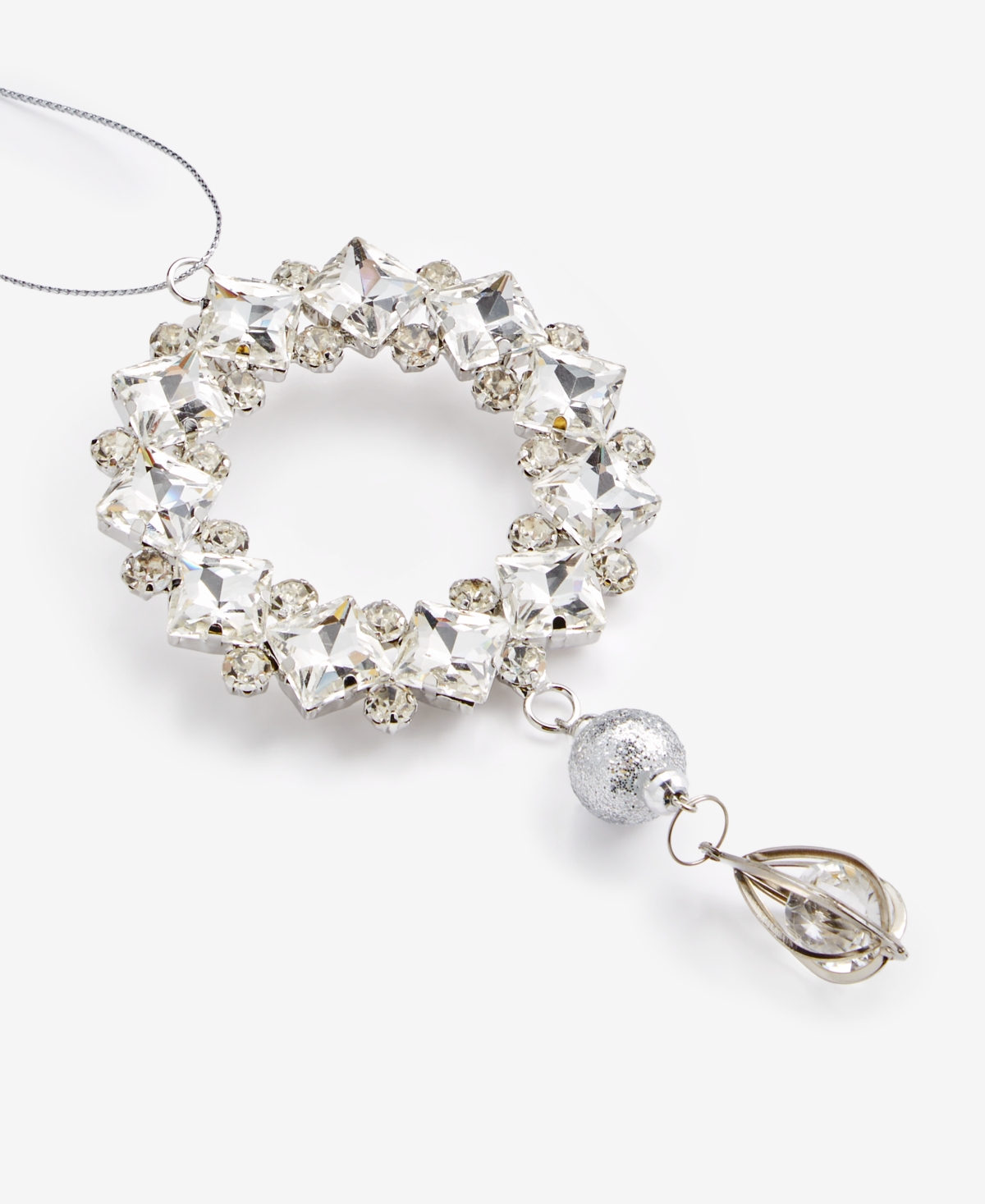Holiday Lane Jeweled Elegance Sparkling Wreath Ornament, Exclusively at Macy's