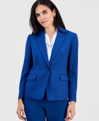 Petite Peak-Lapel One Button Jacket