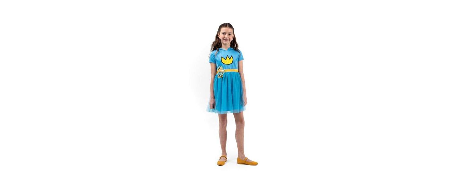 Youth Girl Cosplay Dress With Tulle Skirt And 3D Dog Ears Large (10/12)