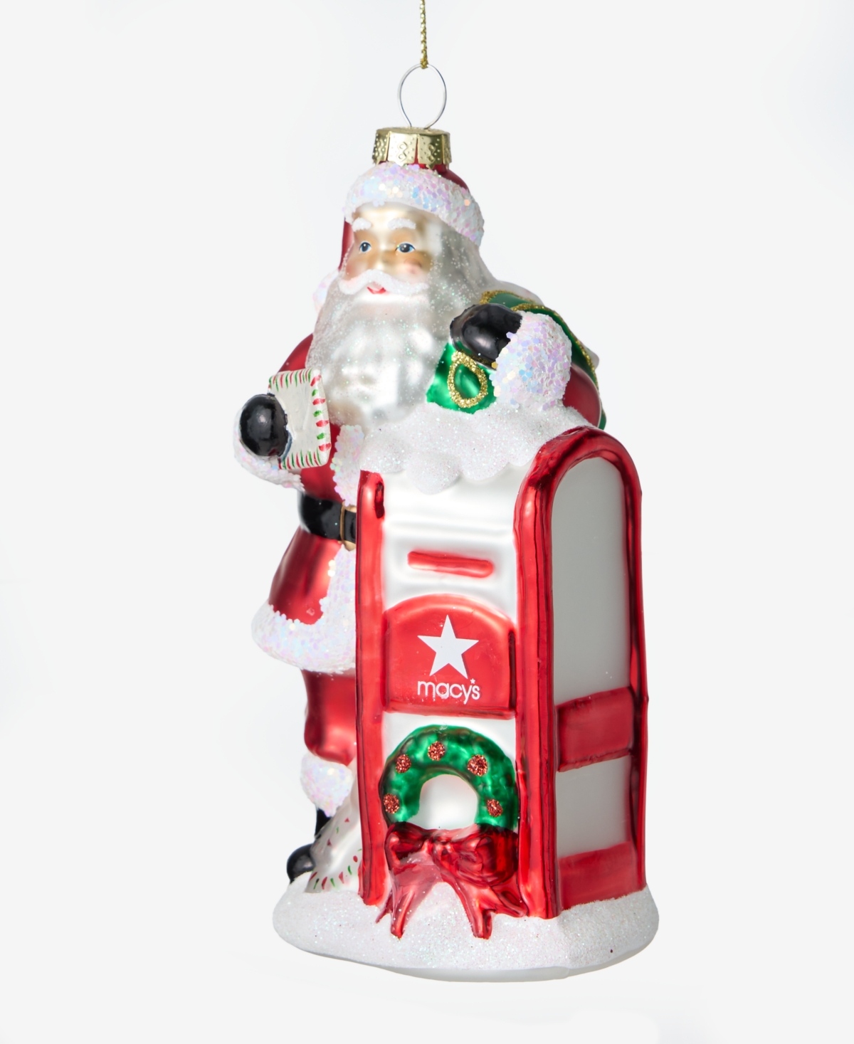 Holiday Lane Macy's Santa With Mailbox Ornament, Macy's Exclusive