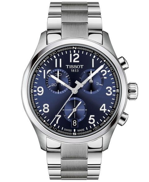 Мужские часы Tissot Round Silver Stainless Steel Watch 42mm