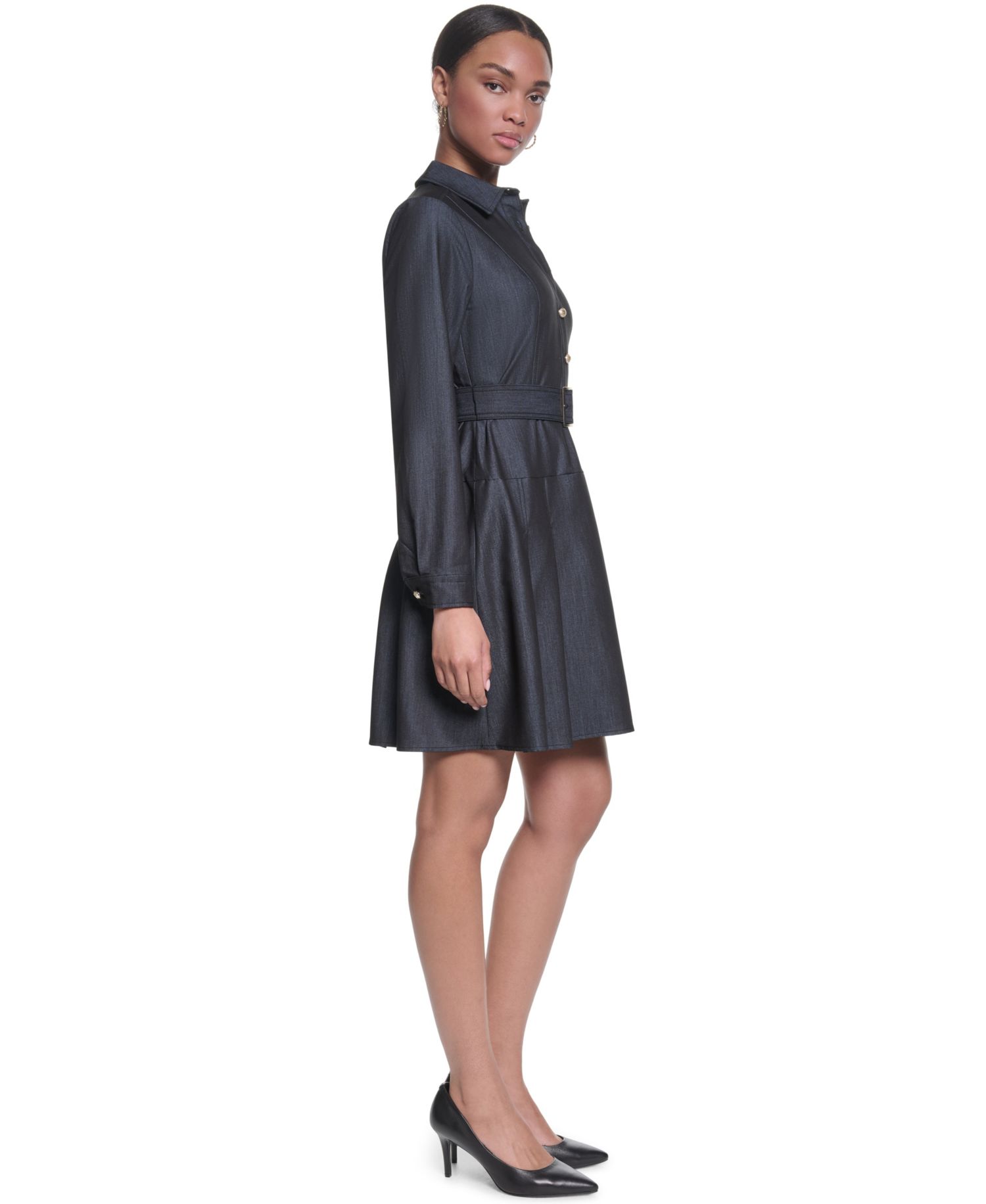 Women's Denim Shirt-Dress