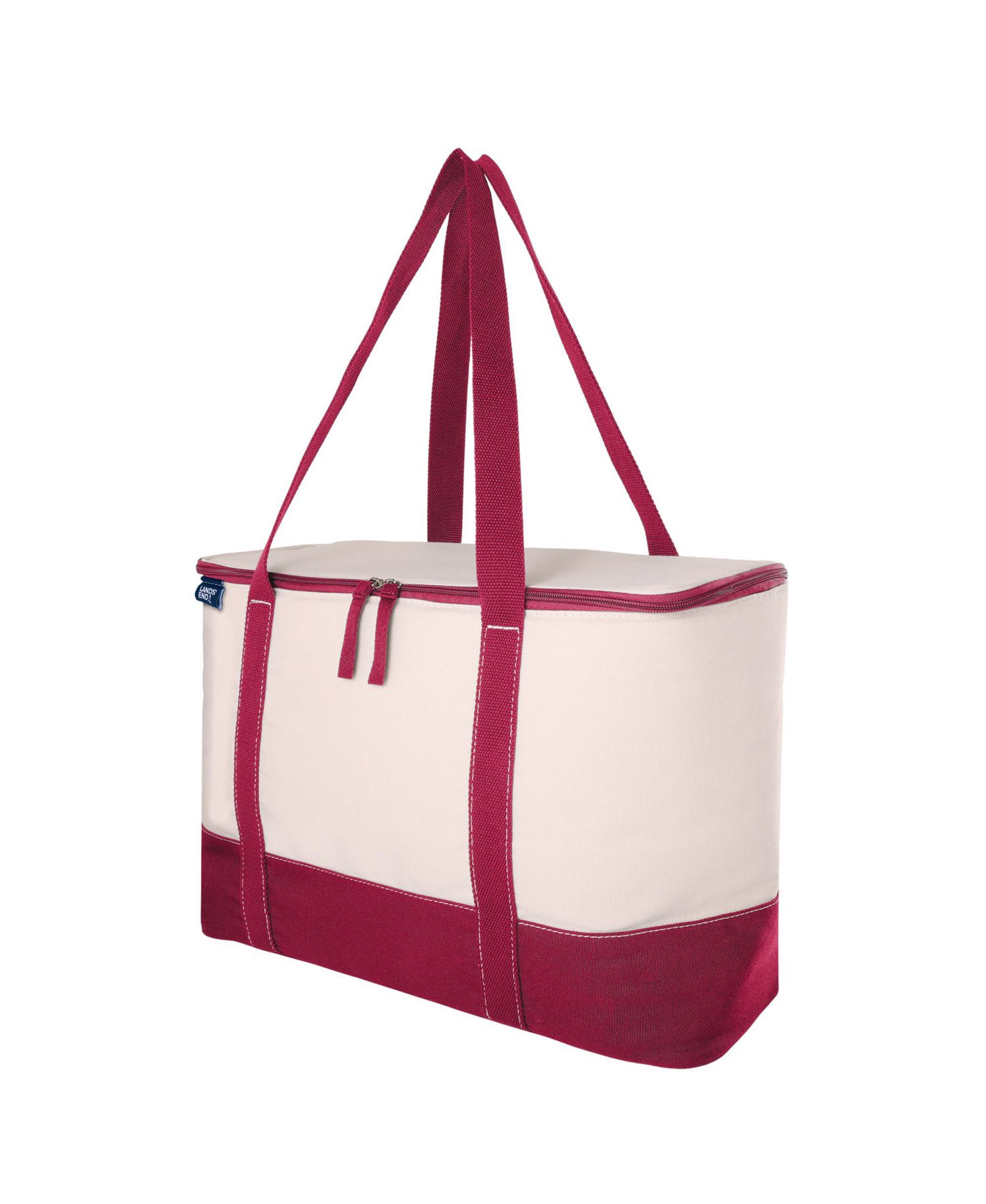 Rectangular Large Cooler Bag Insulated 8 Gal, Canvas Soft Cooler with Tote Handles and Zip Closure