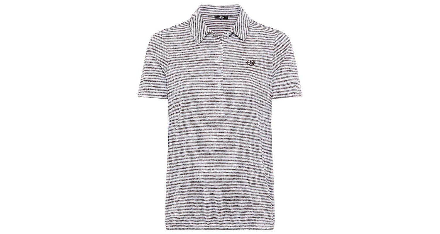 Women's Striped Polo T-Shirt