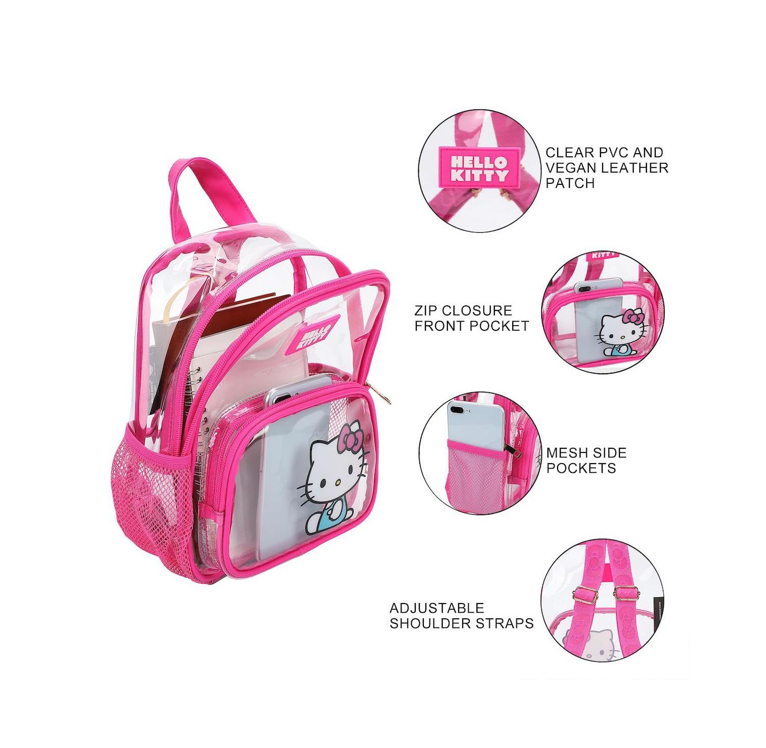 11" Clear Mini Backpack for Adults