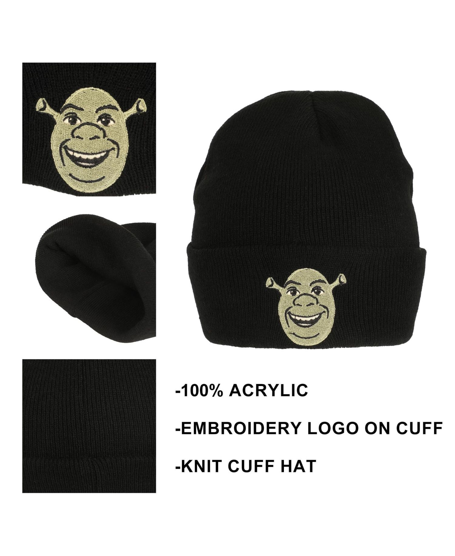 Men's Embroidery Acrylic Knit Standard Cuff Beanie