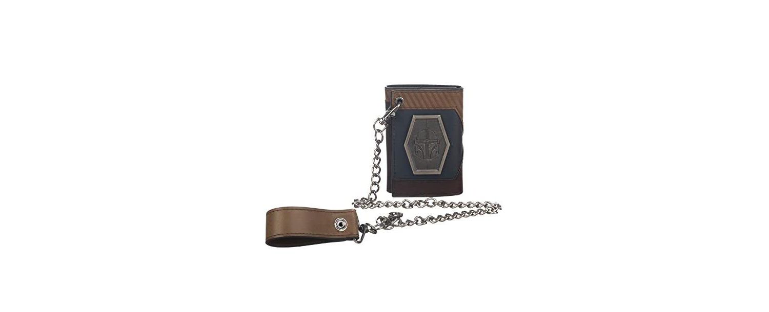 Men's Chain Wallet with Metal Shield