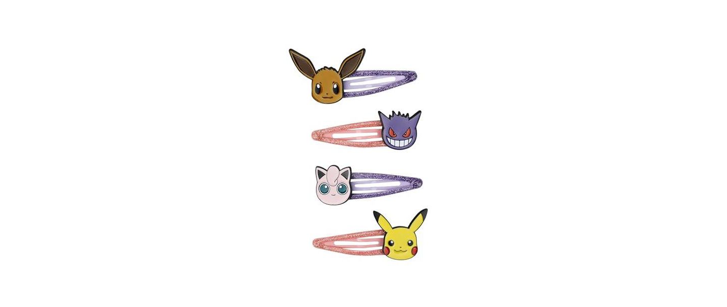 Детские аксессуары для волос Pokemon Characters 4-Piece Hair Clip Set — фото 3